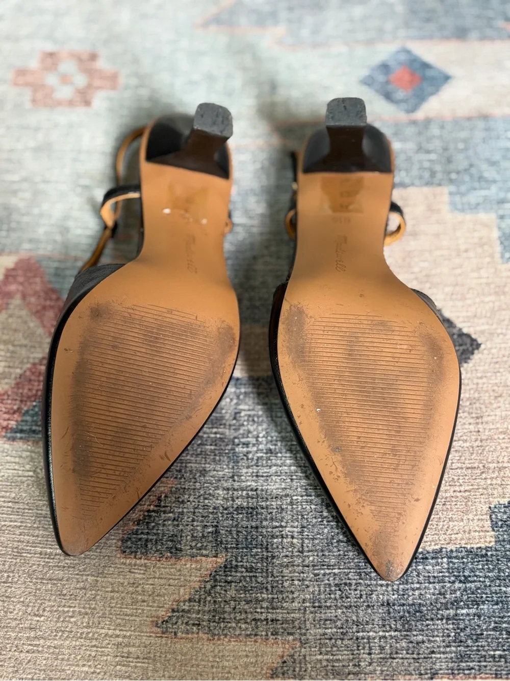 Madewell Black Pointed Slingback Flats - Women